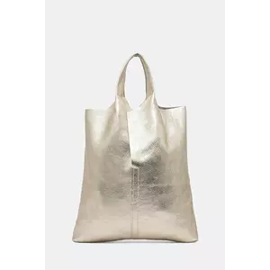 Answear Lab poseta de piele culoarea auriu imagine