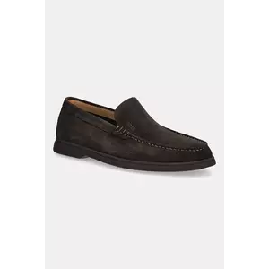 BOSS mocasini din piele întoarsă Sienne culoarea maro, 50543083 imagine
