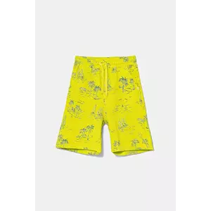 United Colors of Benetton pantaloni scurți din bumbac pentru copii culoarea verde, talie reglabila, 32IEC903E imagine