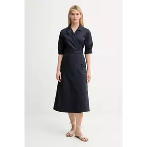 MUNTHE rochie BOBULA culoarea bleumarin, midi, evazați, 247131524712 imagine