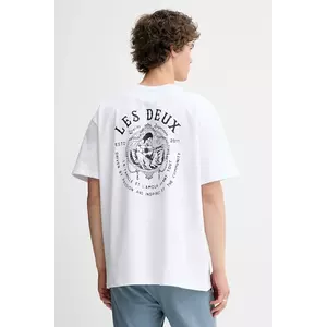 Les Deux tricou din bumbac culoarea alb, cu imprimeu, 1000216 imagine