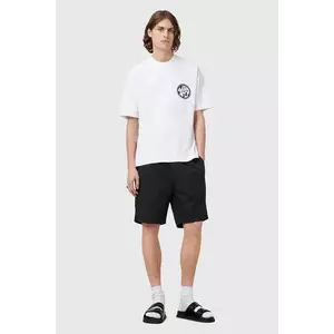 AllSaints pantaloni scurți din amestec de in HANBURY culoarea negru, M022TA imagine