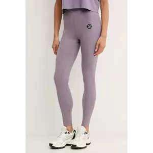 PLEIN SPORT colanți culoarea violet, uni, SAEC WJT2038 STE003N imagine