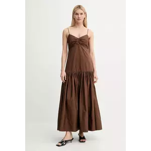 A.L.C. rochie Harper culoarea maro, maxi, evazați, 6DRES02717 imagine
