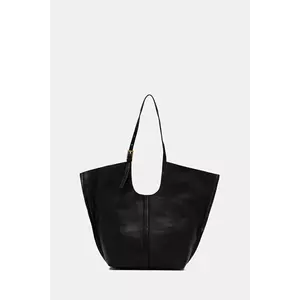 AllSaints poșetă de piele ARA culoarea negru, W312XC imagine
