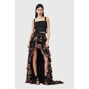 AllSaints fustă CAVARLY culoarea negru, maxi, evazați, W070RC imagine
