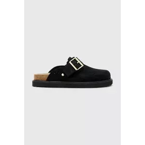AllSaints papuci din piele Skye Mule culoarea negru, W046FC imagine
