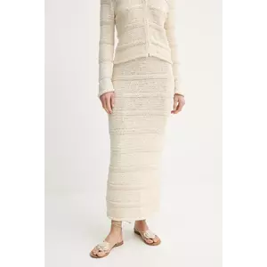 Samsoe Samsoe fustă SANETTIE culoarea bej, maxi, creion, F25200127 imagine