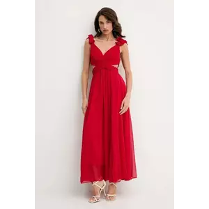 Morgan rochie culoarea roșu, maxi, evazați, RISSAL imagine