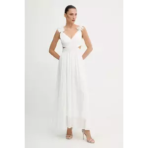 Morgan rochie culoarea alb, maxi, evazați, RISSAL imagine