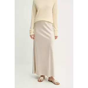 MUNTHE fustă BARDOT culoarea bej, maxi, drept, 247120224711 imagine