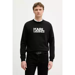 Karl Lagerfeld hanorac din bumbac culoarea negru, cu imprimeu, 553917.705091 imagine
