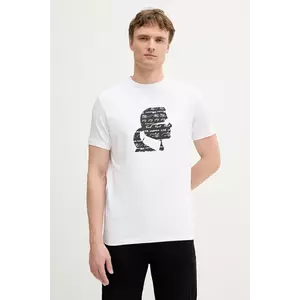 Karl Lagerfeld tricou culoarea alb, cu imprimeu, 553235.755042 imagine