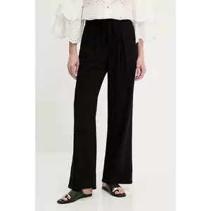Answear Lab pantaloni culoarea negru, lat, high waist imagine