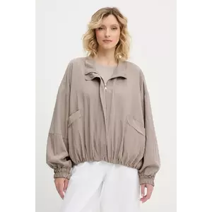 Answear Lab geaca culoarea maro, de tranzitie, oversize imagine