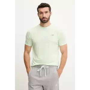 New Balance tricou de antrenament culoarea verde, uni, MT41253MEW imagine