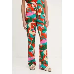 Morgan pantaloni culoarea portocaliu, drept, high waist, PROU.F imagine