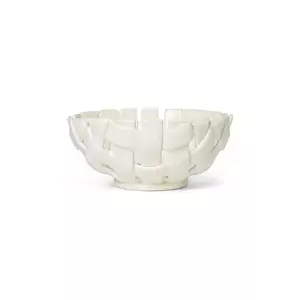 ferm LIVING bol decorativ Plait culoarea alb imagine