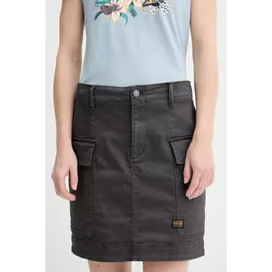 G-Star fustă jeans culoarea gri, mini, drept, D25235-C106 imagine