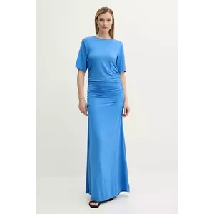 Gestuz rochie culoarea violet, maxi, drept, 10910125 imagine