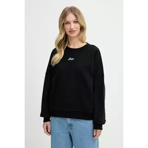 BOSS Orange hanorac de bumbac culoarea negru, cu imprimeu, 50547974 imagine