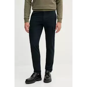 BOSS pantaloni culoarea bleumarin, mulata, 50546916 imagine