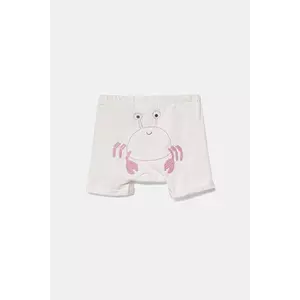United Colors of Benetton pantaloni scurți din bumbac pentru bebeluși culoarea roz, cu imprimeu, 3MI5A900H imagine