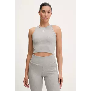 adidas Originals top Essential culoarea gri, IY9649 imagine