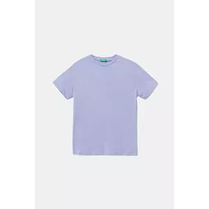 United Colors of Benetton tricou de bumbac pentru copii culoarea violet, cu imprimeu, 3I1XC10P7 imagine