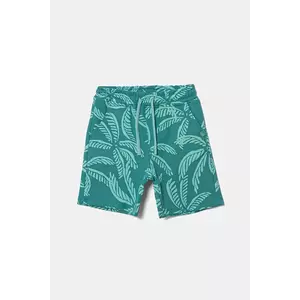 United Colors of Benetton pantaloni scurți din bumbac pentru copii culoarea verde, talie reglabila, 32IEC903E imagine