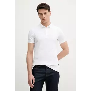 Sisley polo de bumbac culoarea alb, uni, 3089S300T imagine