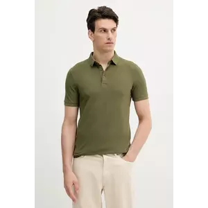 Sisley polo de bumbac culoarea verde, uni, 3089S300T imagine