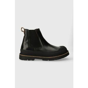 Birkenstock ghete chelsea de piele Prescott bărbați, culoarea negru imagine