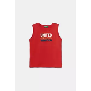 United Colors of Benetton tricou de bumbac pentru copii culoarea rosu, cu imprimeu, 3I1XGH013 imagine