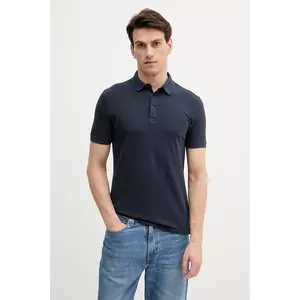 Sisley polo de bumbac culoarea bleumarin, uni, 3089S300T imagine
