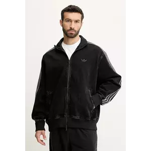 adidas Originals geacă jeans Adicolor Denim Firebird Track Top culoarea negru, de tranzitie, JC6717 imagine