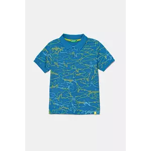United Colors of Benetton tricouri polo din bumbac pentru copii cu imprimeu, 36Y4G300Y imagine
