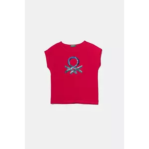 United Colors of Benetton tricou de bumbac pentru copii culoarea roz, 3I1XC10P1 imagine