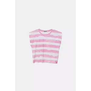 United Colors of Benetton tricou de bumbac pentru copii culoarea roz, 3SL3C10OW imagine
