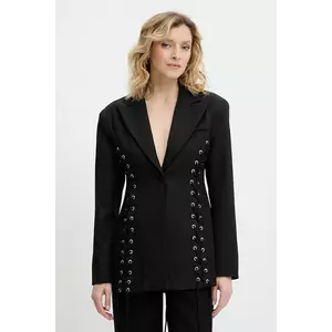 Answear Lab sacou culoarea negru, un singur rand de nasturi, neted imagine