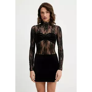 Retrofete rochie Brigette culoarea negru, mini, mulată, HL25-10507 imagine
