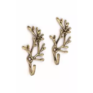 Doing Goods umeraș de perete Marie Coral Hook 2-pack culoarea galben imagine