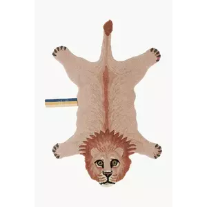 Doing Goods mănuși din lână Pinky Lion Rug culoarea roz imagine