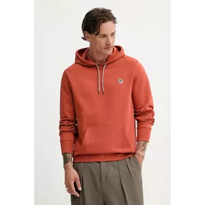 PS Paul Smith hanorac de bumbac culoarea portocaliu, cu glugă, uni, M2R-284SZ-T21116 imagine