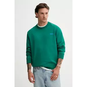 A.P.C. bluză sweat boxy petit vpc culoarea verde, cu imprimeu, COHGO.H27916 imagine