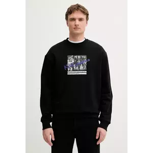 Karl Lagerfeld hanorac de bumbac culoarea negru, cu imprimeu, 553904.705110 imagine