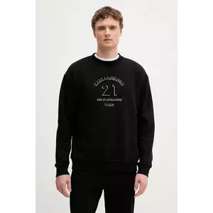 Karl Lagerfeld bluză culoarea negru, cu imprimeu, 553940.705160 imagine