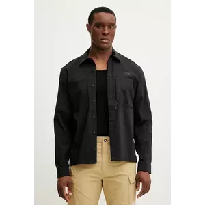 The North Face cămașă Lightrange culoarea negru, cu guler clasic, regular, NF0A8B53JK31 imagine