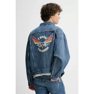 Levi's geacă din denim PRIDE ONE FAMILY TRUCKER de tranzitie, 002FF imagine
