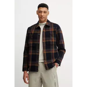 Fjallraven geacă cu aspect de cămașă Singi Flannel Overshirt M culoarea bleumarin, de tranzitie, F12600226.555.265 imagine